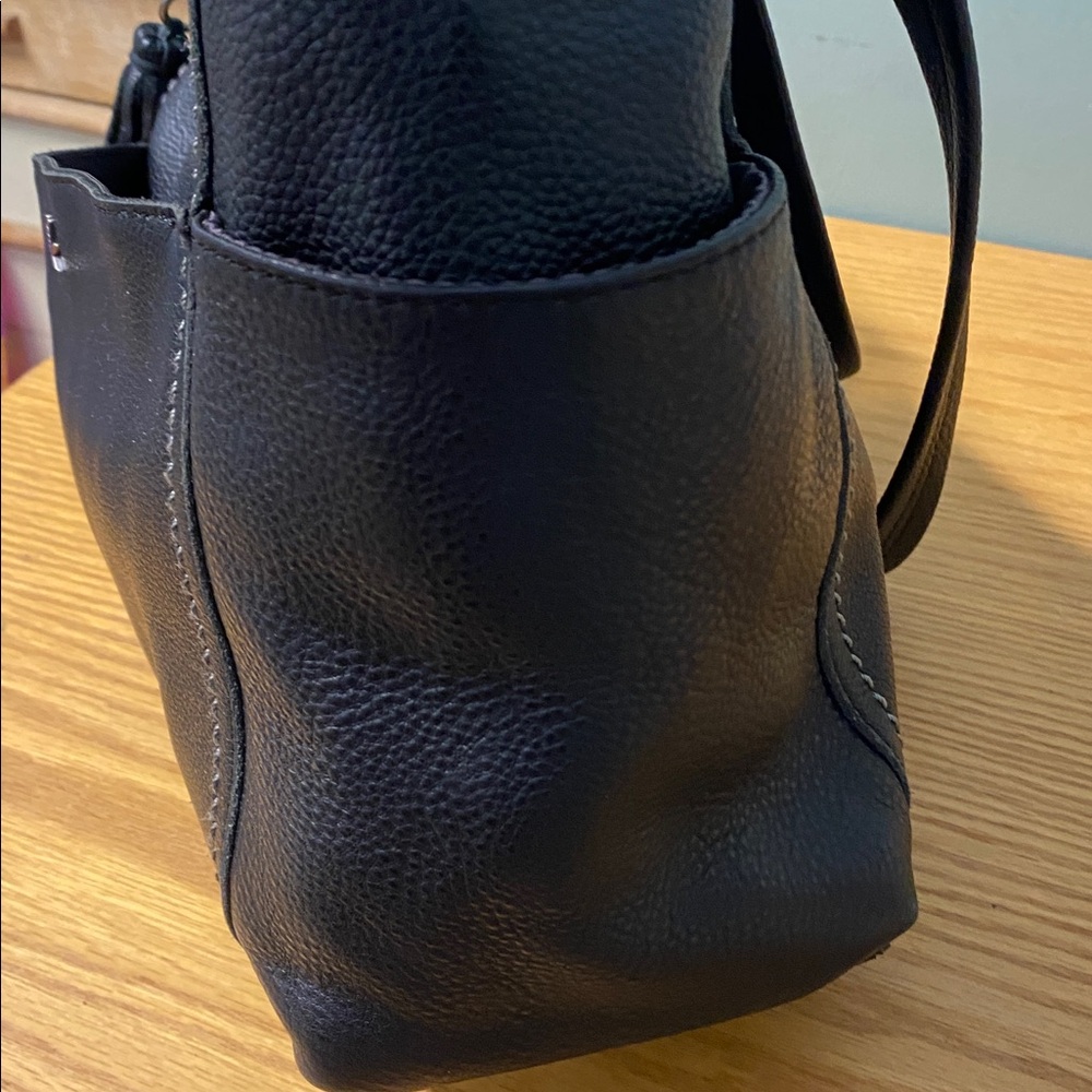 The Sak Black Leather Shoulder Bag with Tassel - Picture 6 of 12